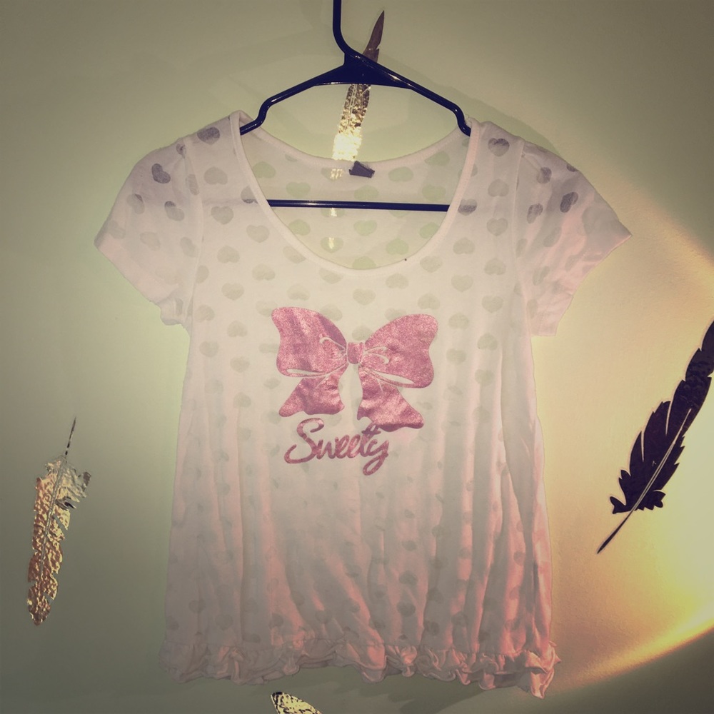 NET Fashion | White Patterned Blouse Tee